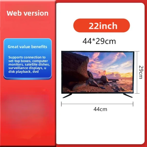 22-24 Inch Intelligent Network TV with TV Function LED Television Home Appliances IPS 1920*1080 Resolution PALNTSCSECAM