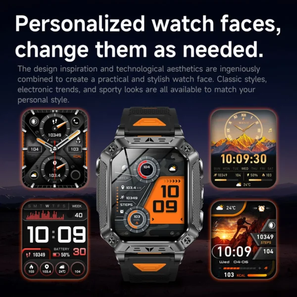 S2dd1732830564221a8811351de300adc7.webp 2026 Military Smartwatch 2.01''Color Screen Outdoor Sports Watch for Men SOS Red Alarm Flashing Flashlight Health Monitor IP68