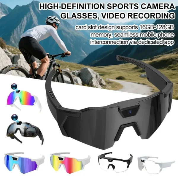 S2fbcfb848a3745a580909b19b4436679b.webp NEW HD Video Glasses Action Camera Sunglasses Smart Glasses Sports Glasses Outdoor Bicycle Motorcycle Driver Recorder Walk Cam