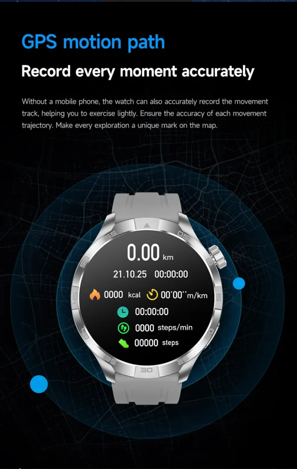 S304b4142d7f94e9f8fb169d4c54239b3T.webp 2026 New Sapphire Screen Smart Watch 1.85-inch Ultra HD AMOLED GPS Bluetooth Call NFC Compass IP68 Sports Fitness Smart Bracelet