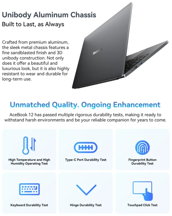 Blackview Acebook 12  Win 11 Pro Laptop 16'' 1920*1200 Display, Intel I5-1030NG7/I5-12450H Notebook, 16GB 512GB, 5000mAh