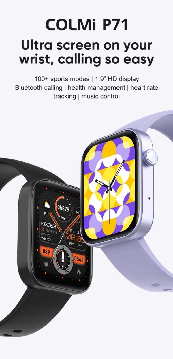 S322cee4bf06d4504a74ab0511863eccfY.webp COLMI P71 Voice Calling Smartwatch Men Health Monitoring IP68 Waterproof Smart Notifications Voice Assistant Smart Watch Women
