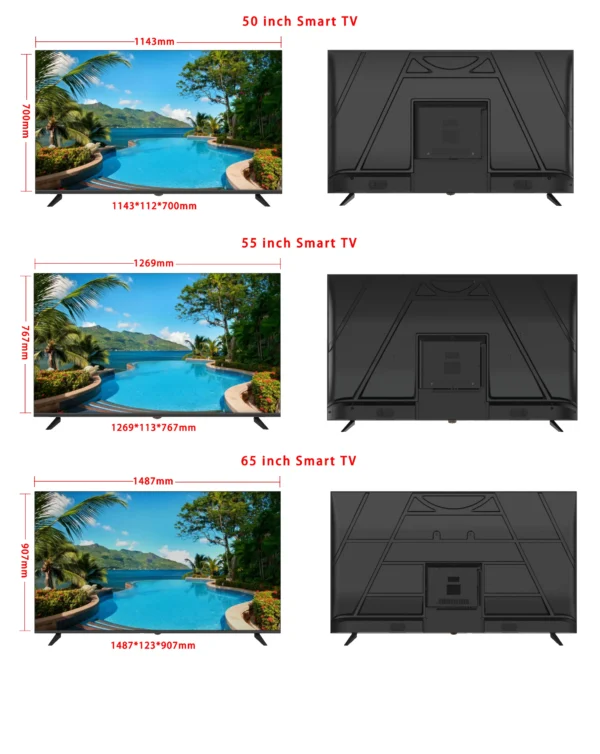 LED Smart TV with WiFi & for Bluetooth 4K UHD Frameless TV Available in Sizes 32inch and Larger for Hotels