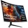 S337a395a5db2414a863458bf8f0a7b03t.webp KTC 32 inch 240Hz Curved Gaming Monitor 1500R 1080P 125% sRGB 1ms, Freesync/G-sync HDR10,HDMI/DP/USB Ports VESA,Tilt Adjustable,