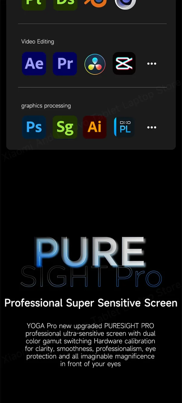S343d5318553d48b98a9ee3a44e7093e7c.webp Lenovo Laptop YOGA Pro16s AIPC 3.2K 165Hz PURE Touch Screen Intel Core Ultra 9 32G LPDDR5 1TB/2TB SSD RTX4060 AI Notebook PC