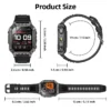 S352a6ed7fbd84f95be19f929a7a2070f8.webp 2026 Military Smartwatch 2.01''Color Screen Outdoor Sports Watch for Men SOS Red Alarm Flashing Flashlight Health Monitor IP68