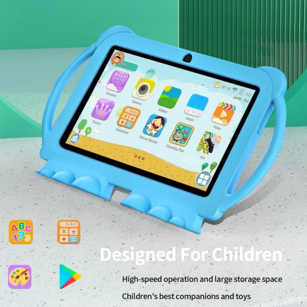 S356670dfe397446c87b39ddafd6b521es.webp BDF K5 pro 7-inch Kids Tablet Cartoon Kids-Proof Case 5G WiFi Google Learning Education Tablet PC 4GB RAM 64GB ROM 4000mAh