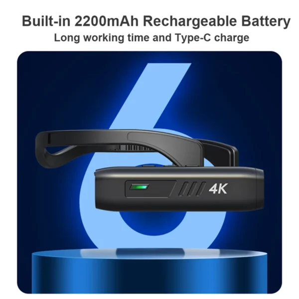 New 4K 30FPS Head Mounted Camera Wearable WiFi Video Camcorder Camera 120°Wide Angle Lens Anti-Shake APP Control Camera