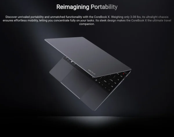 S35f46f26e75a49e9baf2a828e17eef2af.webp CHUWI CoreBook X 16GB 512GB Laptop Windows 11 Intel Core i3 1220P Up to 4.4GHz 14inches 2K Portable PC 46.2Wh WiFi 6 BT 5.2