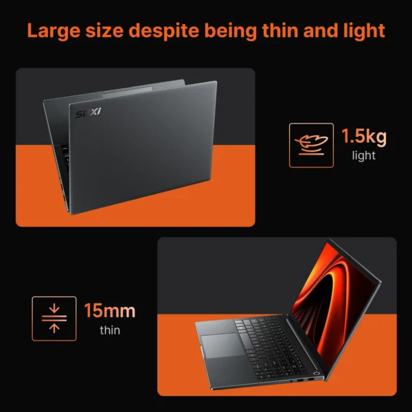 S36b33e0f4aa2481cb45a0225a09b26548.webp SUXI R9-5950H Laptop 15.6 inch 90Hz Display 32GB RAM 512GB SSD 4.3GHz Fingerprint Unlock Windows 11 Notebook Computer