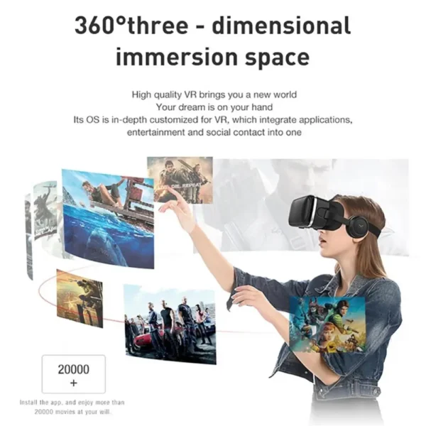 S371bc300a2fd4dc985dca10258290f77v.webp VR Glasses 3D Virtual Reality Headset Helmet For Phone Lenses Goggles Devices Viar Smart Smartphones Cell Game Viewer Mobile Set