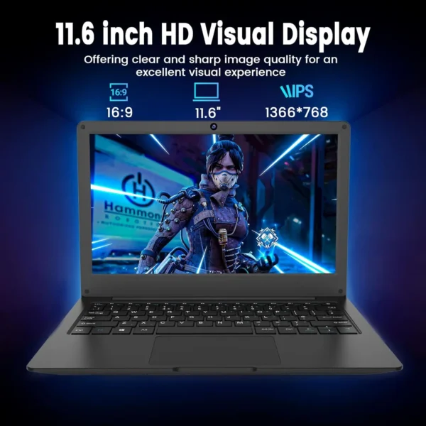 Azeyou 11.6” Laptop HD Display, N4000 Processor Student Laptop Computer 4GB,4000mAh,Russian English Keyboard OS 11 Pro Laptops