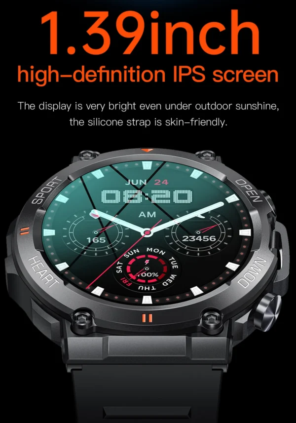 S3c42b2d1646e424da899ee19342d292f2-1.webp K56 Pro Smart Watch 1.39 Inch Men Women BT Call Heart Rate Blood Pressure 400mah Big Battery Sport Outdoors Smartwatch