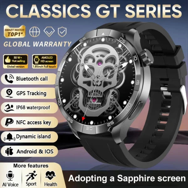 S42b7339d03f042b2b9942c6cd84f5513T.webp 2026 New Sapphire Screen Smart Watch 1.85-inch Ultra HD AMOLED GPS Bluetooth Call NFC Compass IP68 Sports Fitness Smart Bracelet