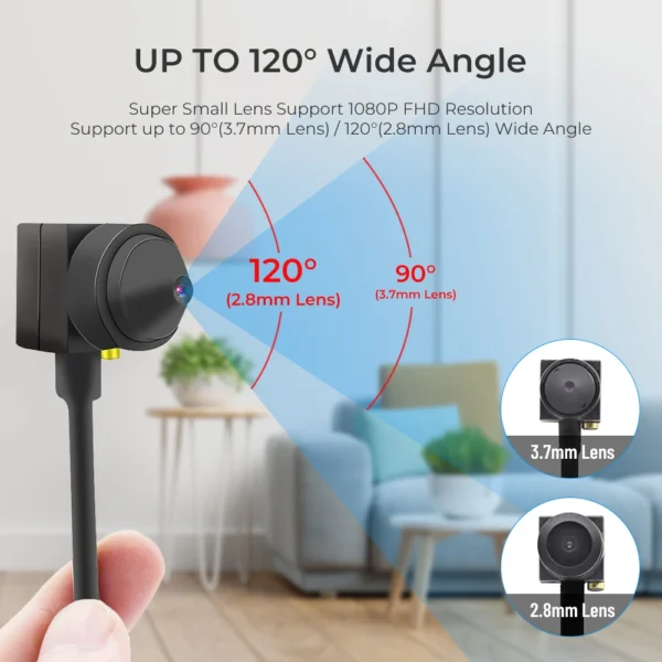 Mini 2MP USB Camera for PC | 1080P HD with Dual Lenses, Ideal for Remote Monitoring & Video Recording