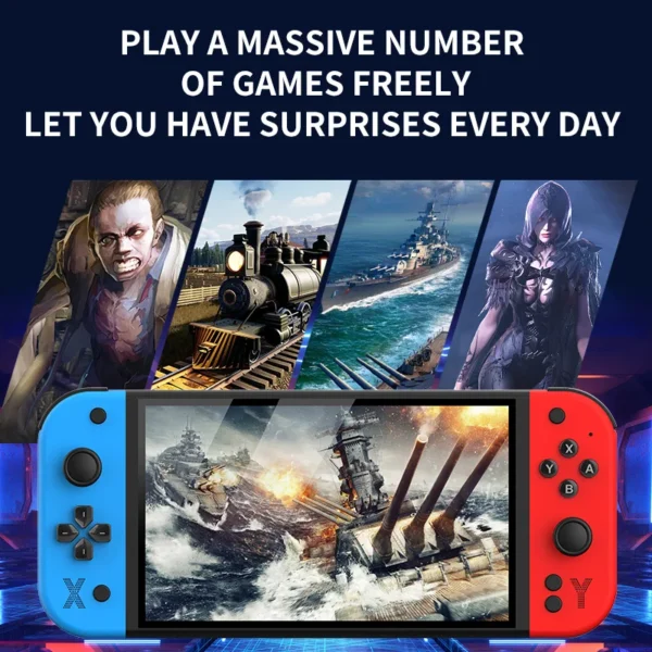 G90 7 inch 64GB 4000mAh high definition arcade handheld game console for PSP/PS1 nostalgic retro TV game controller