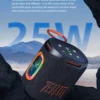 Zealot-S122 Bluetooth Speaker BT5.4 Wireless IPX6 Waterproof Shower Speaker,25W HiFi Stereo Sound,TWS Pairing,20H Music Playtime