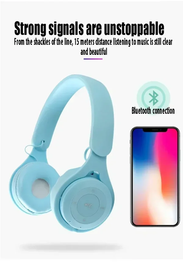 S45a315c6c31843b486b42a4f1dd295b5C.webp Macarone Wireless Bluetooth Headphones With Microphone Sound Insulation Gaming Earphone Hifi Bass Earbuds Blutooth5.3 Hedset