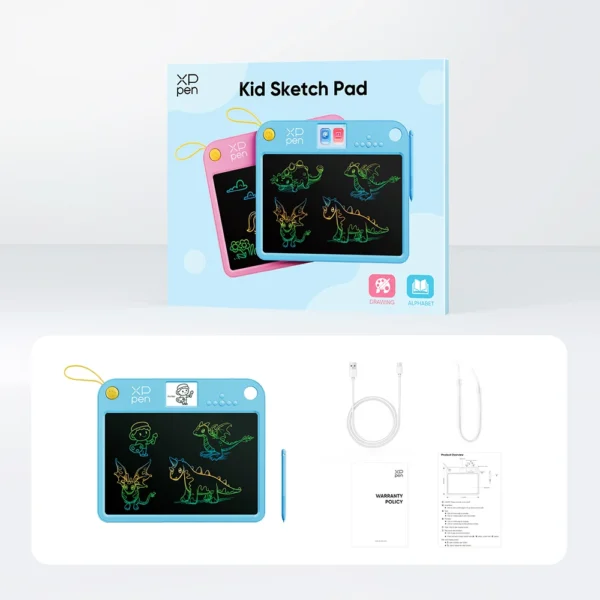 S45bd2babc6de4c78bf87f68ace14a8d4d.webp XPPen Pink Drawing Tablet 13.3-inch LCD Screen Doodle Learning Board for Children Learning Drawing and Russian Vocabulary