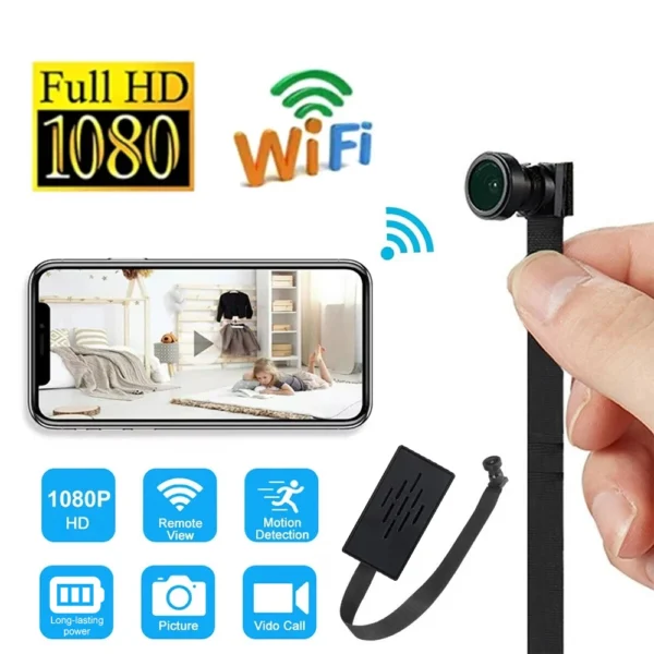 S462f7ee649ed4aee931dc3c34bc8082e5.webp Mini Camera 1080P HD WiFi Camcorder DIY Portable Wireless Module Video Recorder Motion Detection P2P Camera Support Remote View