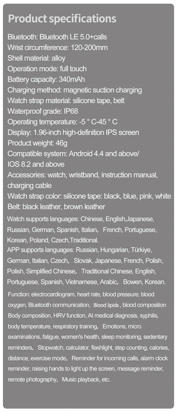 S464b7b59966246f28e666723b8ce54c6K.webp 2025 New For XIAOM1 ECG+PPG Blood Fat Uric Acid Health Smartwatch Men Women Heart Rate Blood Pressure Bluetooth Call Smart Watch