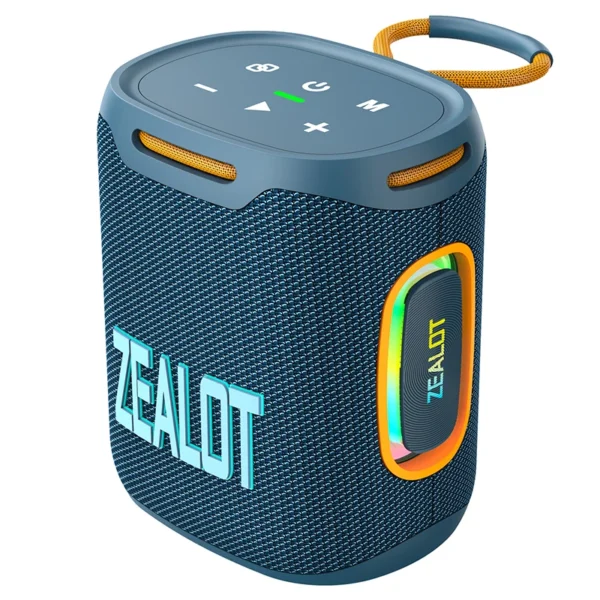 Zealot-S122 Bluetooth Speaker BT5.4 Wireless IPX6 Waterproof Shower Speaker,25W HiFi Stereo Sound,TWS Pairing,20H Music Playtime