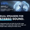 S46fefa8c84f04838ae45f6a719d5a0ffh-1.webp Acer Osk253 Portable Wireless Bluetooth Speaker, with Built-In Dual Speakers and High-Definition Microphone, Supports Tf Card and Fm Radio Function, Comes with Ambient Lighting, High-Quality Wireless Audio