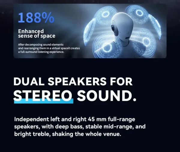 S46fefa8c84f04838ae45f6a719d5a0ffh-1.webp Acer Osk253 Portable Wireless Bluetooth Speaker, with Built-In Dual Speakers and High-Definition Microphone, Supports Tf Card and Fm Radio Function, Comes with Ambient Lighting, High-Quality Wireless Audio