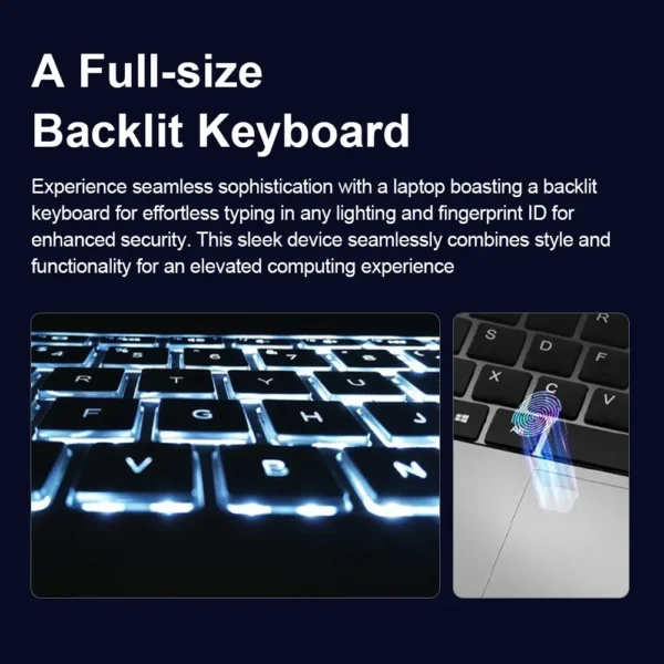 S4761b6d098df4563ade38a283f9992ca2.webp AKPAD KR159 N5095 15.6" Laptop, Up To 32GB RAM 2TB Windows 10/11 Pro, Black Backlit English Russian Keyboard Portable Notebook