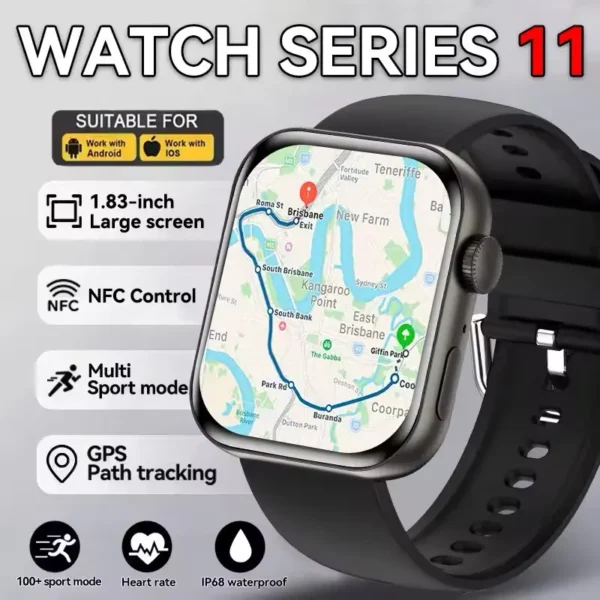 S48bc407166a74345ab8e0d10909abccce-1.webp New 2026 Original For Apple Watch X 10 Smart Watch Men Body Temperature Bluetooth Call NFC GPS Sports Women SmartWatch for Apple