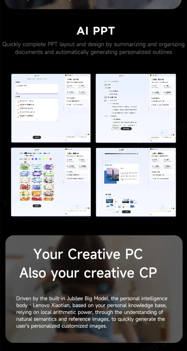 S48c1afc866c24b33bd7ab1eaca3a616bG.webp Lenovo Laptop YOGA Pro16s AIPC 3.2K 165Hz PURE Touch Screen Intel Core Ultra 9 32G LPDDR5 1TB/2TB SSD RTX4060 AI Notebook PC