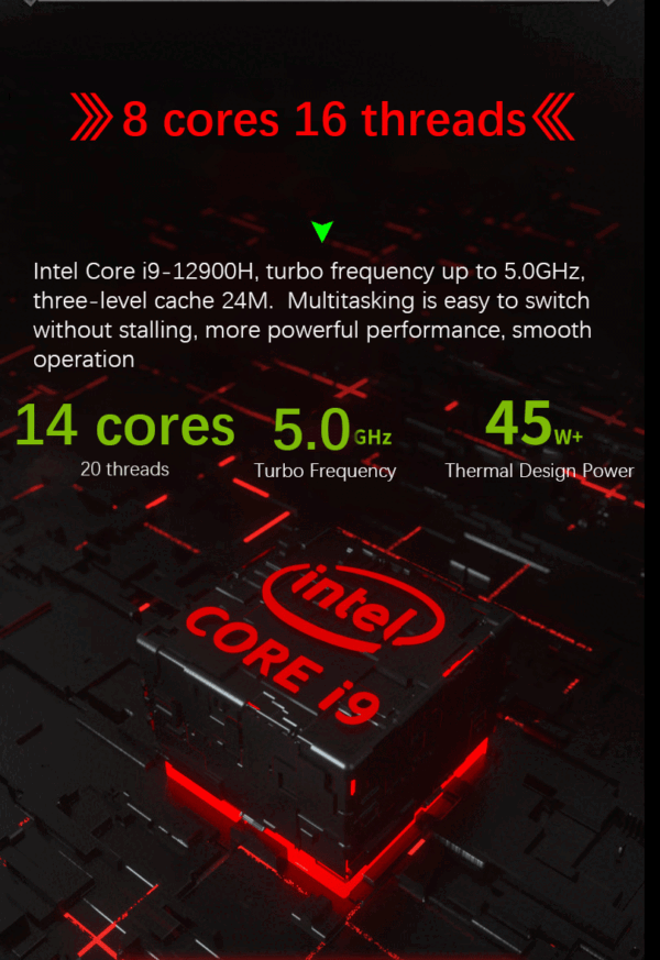 YSJMNPC Gaming Laptop Computer Intel Core i9-13900H NVIDIA RTX 4050 6G 16 Inch IPS 2*DDR5 MAX 64GB 2*M.2 PCIE SSD WIFI Windows11