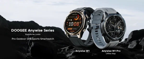 DOOGEE ANYWISE W1 PRO AI Smart Watch 1.43" AMOLED Display 5ATM IP68 Water Resistance GPS Tracking Sport Watch with Offine Maps
