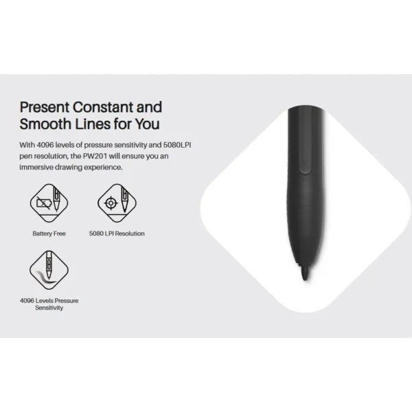 S4b7358e73d64450d89c7f880d2cea924e.webp Battery-Free Pen PW201 for HUION H430P HST640 H640P H950P H1060P H610PRO V2 HC16 HS64 HS610 GC610 H1161 H320M for Drawing Tablet