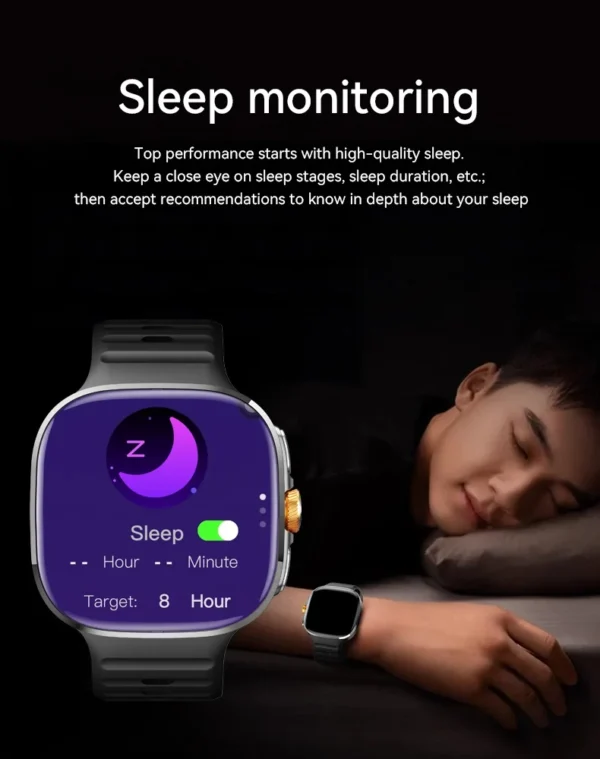S4be38739e9364f3c9fc50341dd4b9c471.webp Original M99 Smartwatch 2.4 inch Amoled Screen insert 4G/5G Sim Card GPS WIFI 190° Rotating Camera Game Android 10.0 Smart Watch