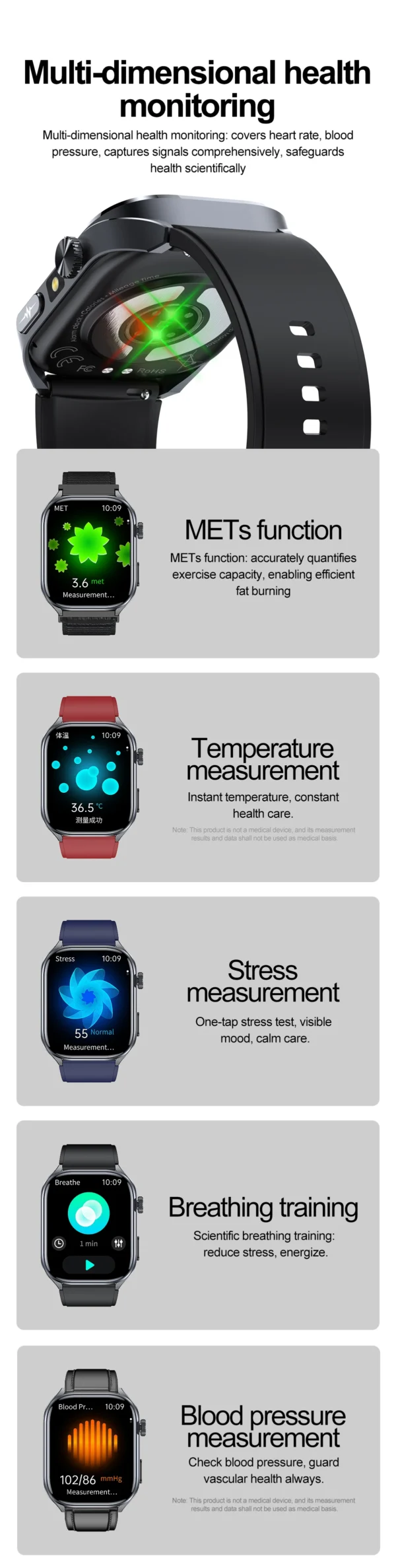 S4f4ba9e33c4d463bb159e379da4b0dc61-1.webp 2025 New AI Diagosis ECG Health Smart Watch Men Blood Pressure Lipid Uric Acid AI-GPT Intelligent Q&A Health Smartwatch For Men