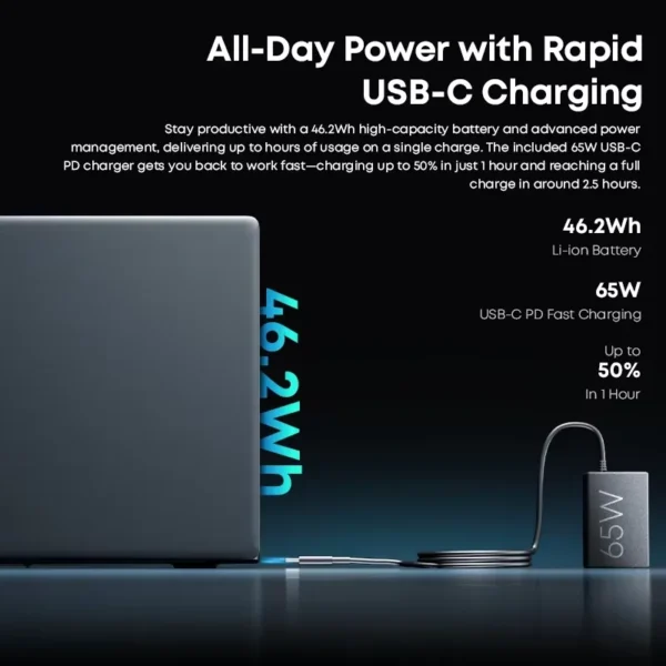 S5034b22dc1a84f1c80cdc77b9ece874fO.webp CHUWI CoreBook X AMD R5-7430U Business Laptop 6 Cores 14.1 inch 2K IPS Screen 16GB DDR4 RAM 512GB SSD UP to 4.3 Ghz Notebook
