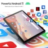 S503766eb4808447b814a6ce7641e9327W.webp PRITOM 7 Inch Tablet PC 32 GB Android 11 with Quad Core Processor HD IPS Display Dual Camera WiFi with PU Protective Case
