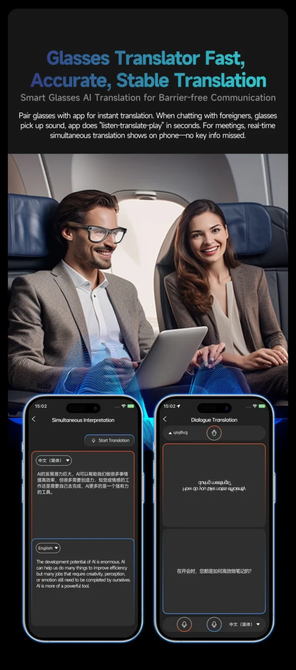 S506670dab1434e9ea3d3741ba491a367s.webp New 800W Camera AI Glasses Men Color-Changing Smart Translation Glasses Photo Video Recording Waterproof Call Smart Sunglasses