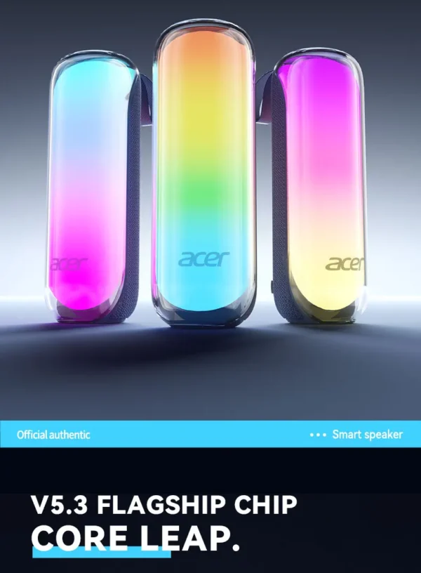 S50f1ddbc623442debc60149389f867f5t-1.webp Acer Osk253 Portable Wireless Bluetooth Speaker, with Built-In Dual Speakers and High-Definition Microphone, Supports Tf Card and Fm Radio Function, Comes with Ambient Lighting, High-Quality Wireless Audio