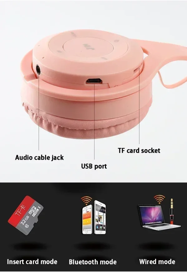 S512673708dac4a5fb977503d9f17704cf.webp Macarone Wireless Bluetooth Headphones With Microphone Sound Insulation Gaming Earphone Hifi Bass Earbuds Blutooth5.3 Hedset