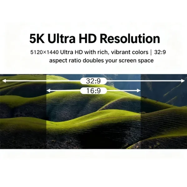 S518c360c3e2543019f1673af5a2399adR.webp 49 Curved Ultra Wide Gaming Display 3800R 165Hz 5120x1440 HDR USB C Charging Adjustable Stand Monitor DeskTop