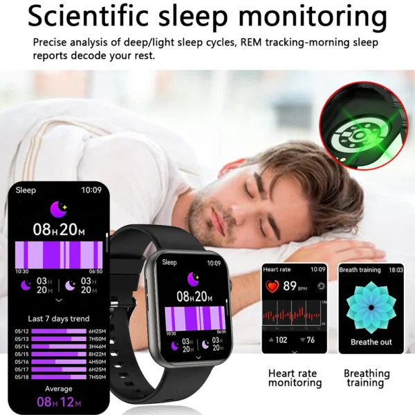 S53652fc505734e2394a8c9f13f09a4dfQ.webp 2025 New Smart Watch Full Touch Screen Bluetooth Call AI Voice Heart Rate Waterproof Watches Sports Bracelet Smartwatch Women