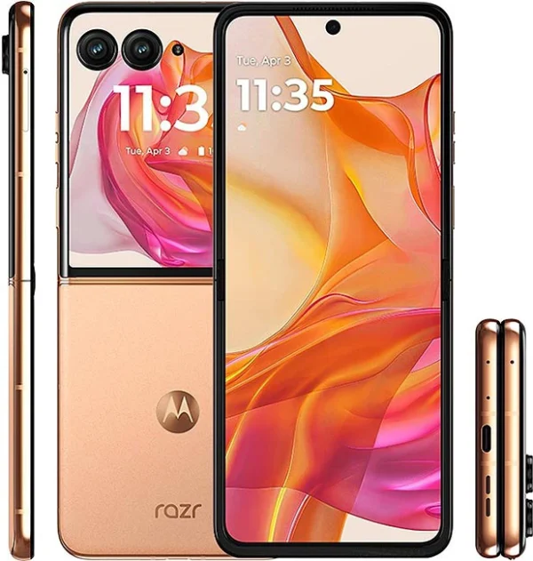 S568f4c60fe03440597e5ff7cf1817fa51.webp Motorola Moto Razr 50 Ultra Snapdragon8s Gen3 6.9" POLED Folded Screen 165Hz 50MP 45W Fast Charge NFC IPX8 Original Mobile phone