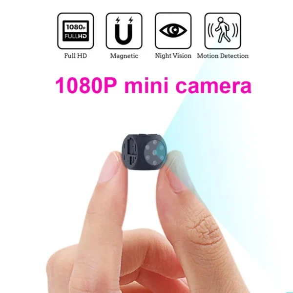 S56cf07deadfd4d33b5ae6d564a88a8adb.webp Body Mini Camera Portable 1080P HD Night Vision Video Recorder Wide Angle Motion Detection Magnet Loop Recording Espia Cameras