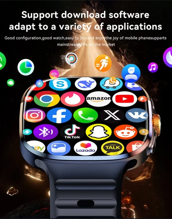 S5793e51a3f0546068d6231641ff51203r.webp Original M99 Smartwatch 2.4 inch Amoled Screen insert 4G/5G Sim Card GPS WIFI 190° Rotating Camera Game Android 10.0 Smart Watch