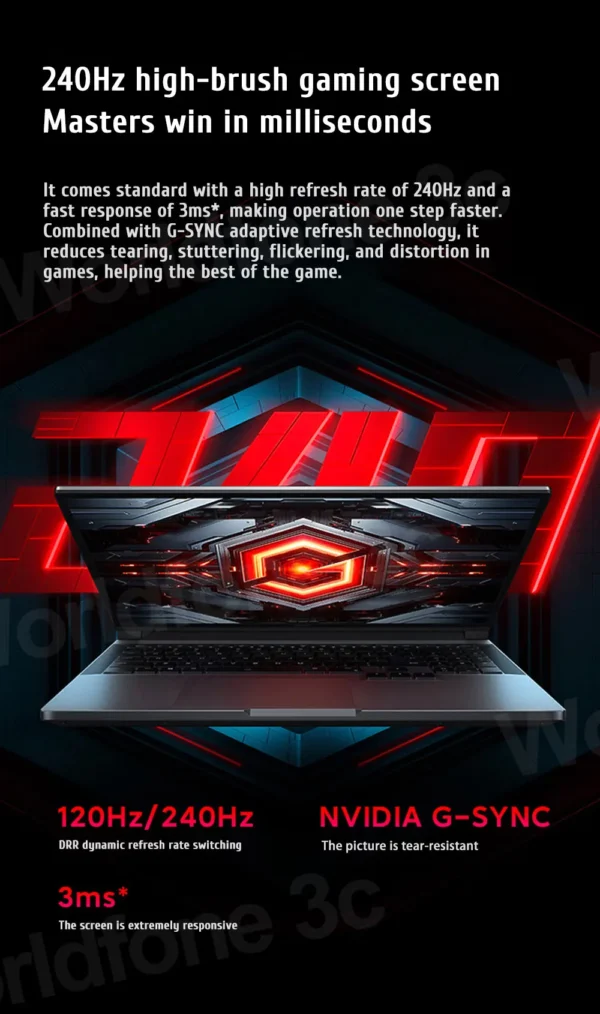 S57986bd30ac349d3a43a1f09089ecff2w.webp Xiaomi Redmi G Pro Gaming laptop 2024 Core i9-14900HX NVIDIA GeForce RTX 4060 RAM 16GB/32GB DDR5 1TB SSD 16-inch 240Hz Screen PC