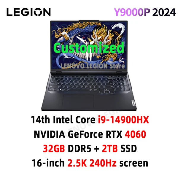 S590aa66392434f029da0172091a587a7a.webp Lenovo Legion Y9000P Gaming E-Sports Laptop 2024 RTX 4060 Intel i9-14900HX 16" 16/32/64G RAM 1/2T SSD 2.5K 240Hz Notebook PC