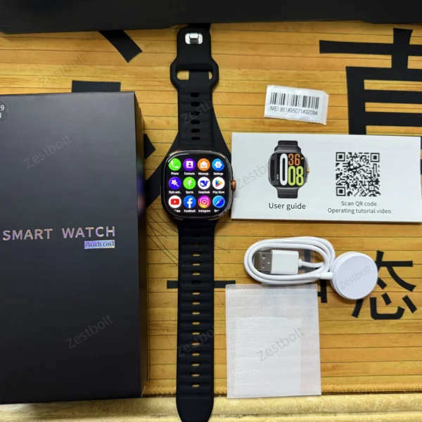 S59fb5d7868194fbfae311218eec60f05X.webp Original M99 Smartwatch 2.4 inch Amoled Screen insert 4G/5G Sim Card GPS WIFI 190° Rotating Camera Game Android 10.0 Smart Watch