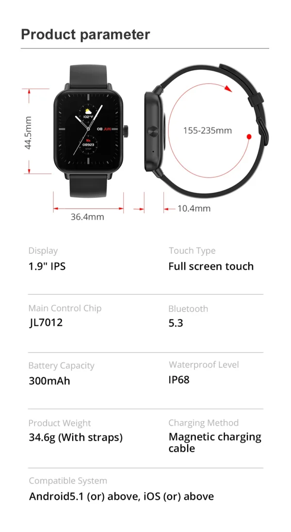S5ae6a96ee34c4ef0bc446a2ceffd7928r.webp COLMI P81 Voice Calling Smart Watch Ultra 1.9 inch Screen 24H Health Monitor 100+ Sports Modes, Bluetooth Smartwatch Men Women